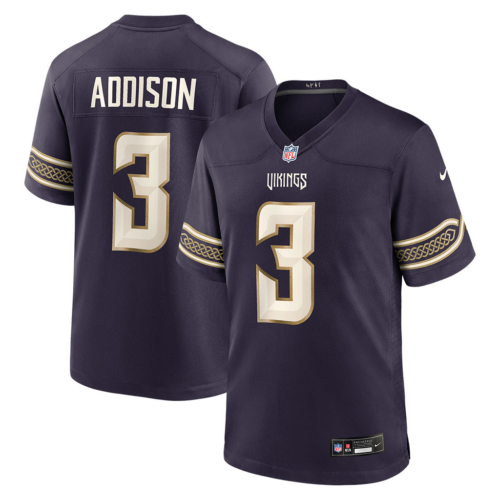 Jordan Addison NFL Rivalries Merch Minnesota Vikings Game Jersey Football Lover Presents