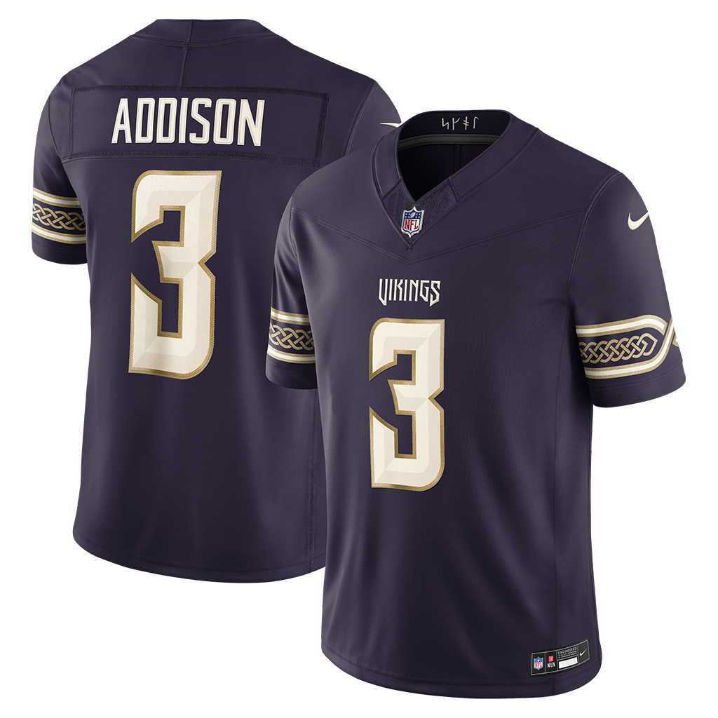Jordan Addison NFL Rivalries Merch Minnesota Vikings Limited Jersey Good Football Gifts
