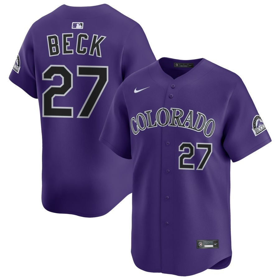 Jordan Beck Colorado Rockies 2025 Alternate Limited Jersey - Purple