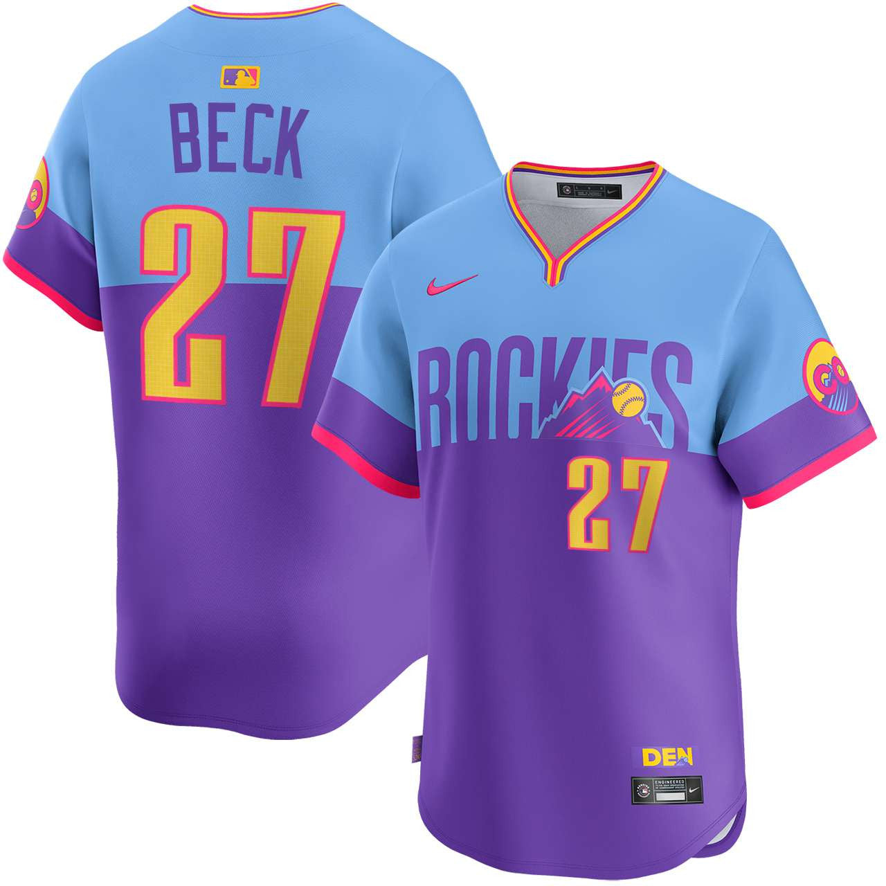 Jordan Beck Colorado Rockies City Connect Limited Jersey - Purple