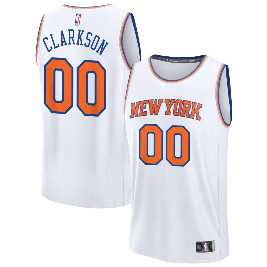 Jordan Clarkson New York Knicks 2025 Association Edition Fast Break Jersey - White 1 Jordan Clarkson New York Knicks 2025 Association Edition Fast Break Jersey - White
