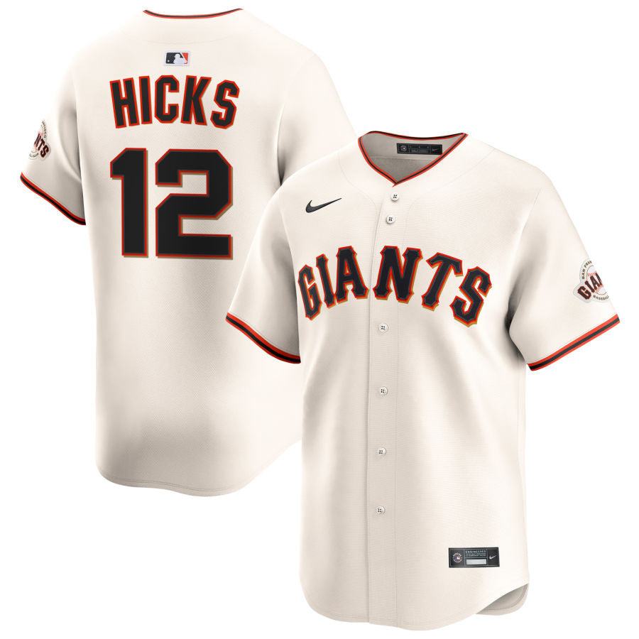 Jordan Hicks San Francisco Giants 2025 Cream Home Limited Jersey - Cream