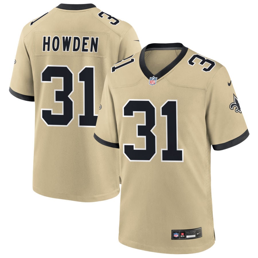 Jordan Howden New Orleans Saints 2025 Gameday Golds Alternate Game Jersey - Gold
