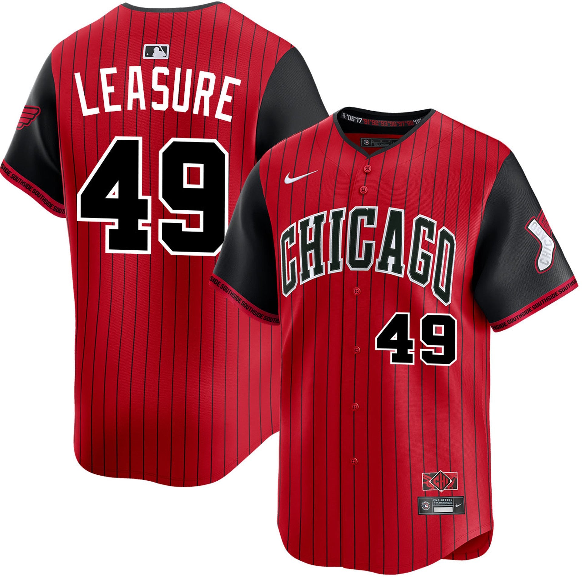 Jordan Leasure Chicago White Sox 2025 City Connect Limited Jersey - Red/Black