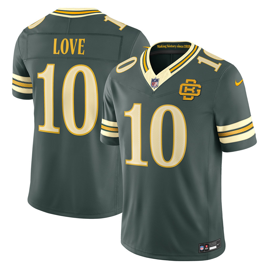 Jordan Love NFL Rivalries Merch Green Bay Packers Limited Jersey Football Related Gift Ideas