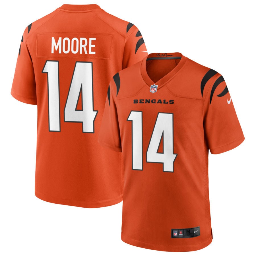 Jordan Moore Cincinnati Bengals 2025 Alternate Game Jersey - Orange