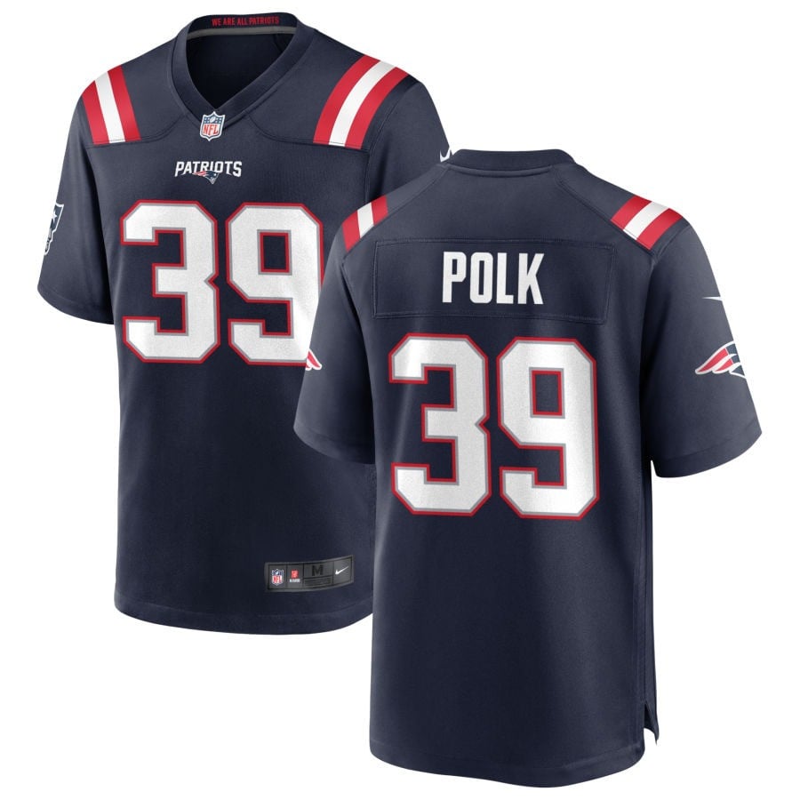 Jordan Polk New England Patriots 2025 Game Jersey - Navy