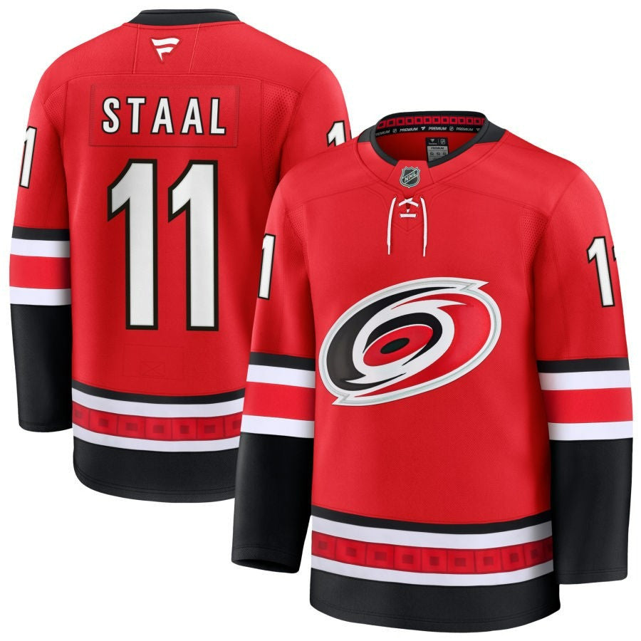 Jordan Staal Carolina Hurricanes 2025 Red Alternate Premium Jersey 1 Jordan Staal Carolina Hurricanes 2025 Red Alternate Premium Jersey