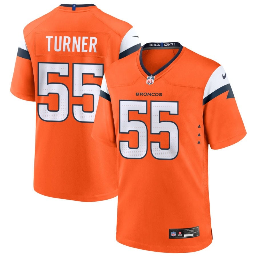 Jordan Turner Denver Broncos 2025 Game Jersey - Orange