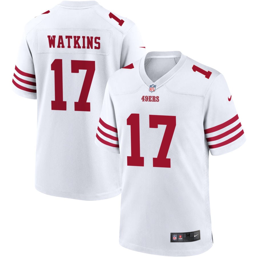 Jordan Watkins San Francisco 49ers 2025 Game Player Jersey - White