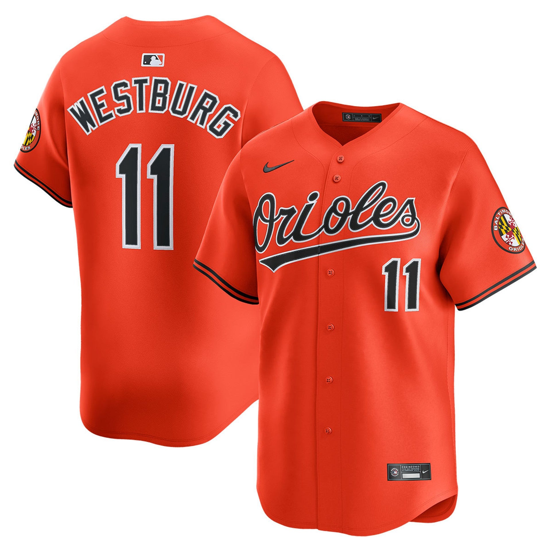 Jordan Westburg Baltimore Orioles 2025 Alternate Limited Jersey - Orange