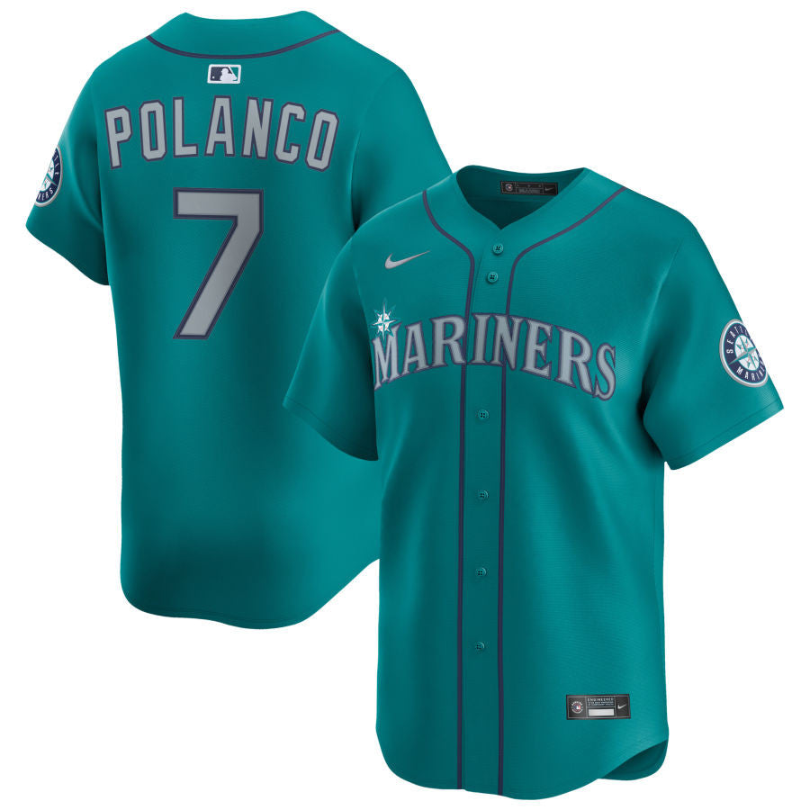 Jorge Polanco Seattle Mariners 2025 Alternate Limited Jersey - Aqua