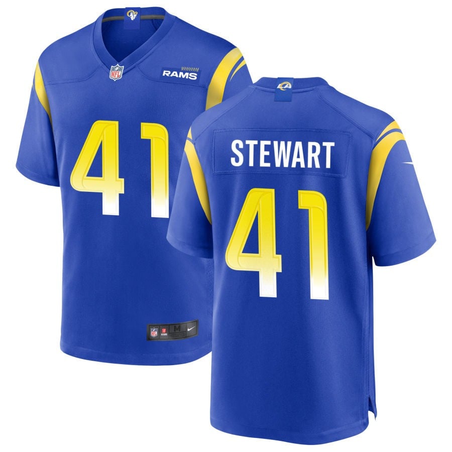 Josaiah Stewart Los Angeles Rams 2025 Game Jersey - Royal