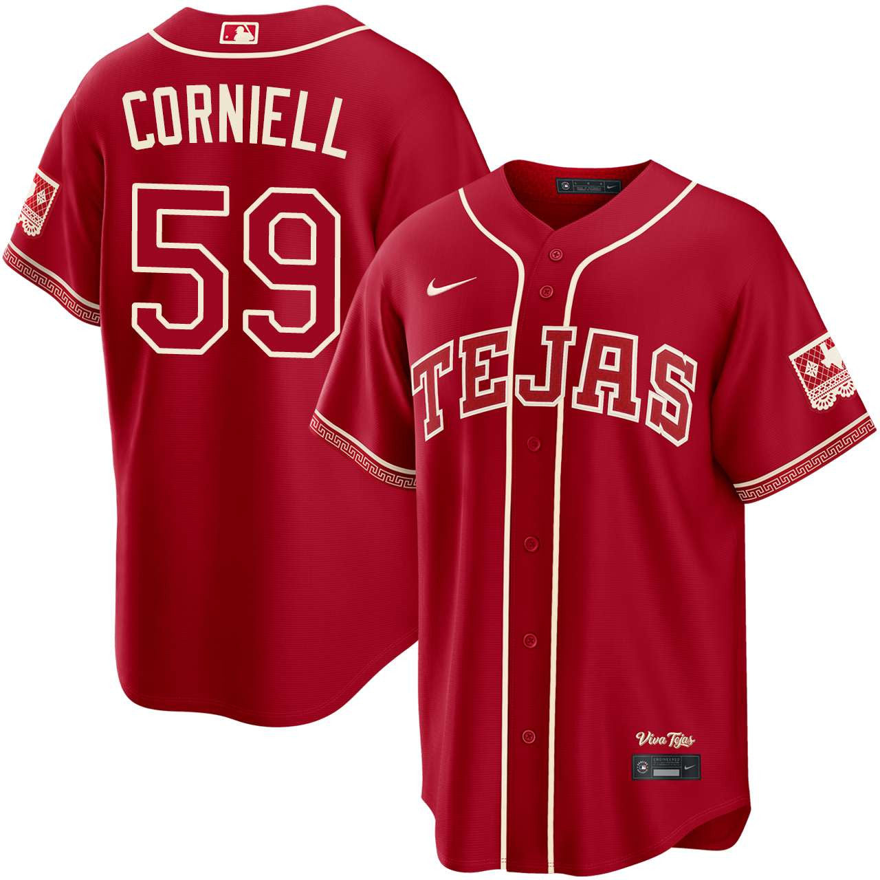 Jose Corniell Texas Rangers 2026 City Connect Jersey - Red