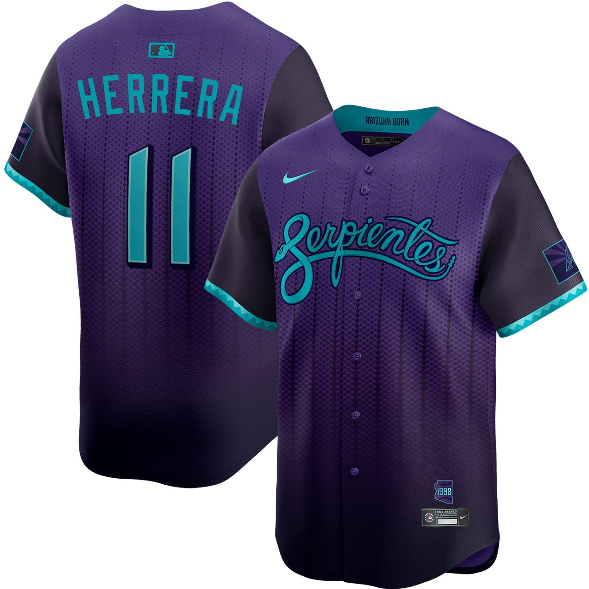 Jose Herrera Arizona Diamondbacks 2025 City Connect Limited Jersey - Purple