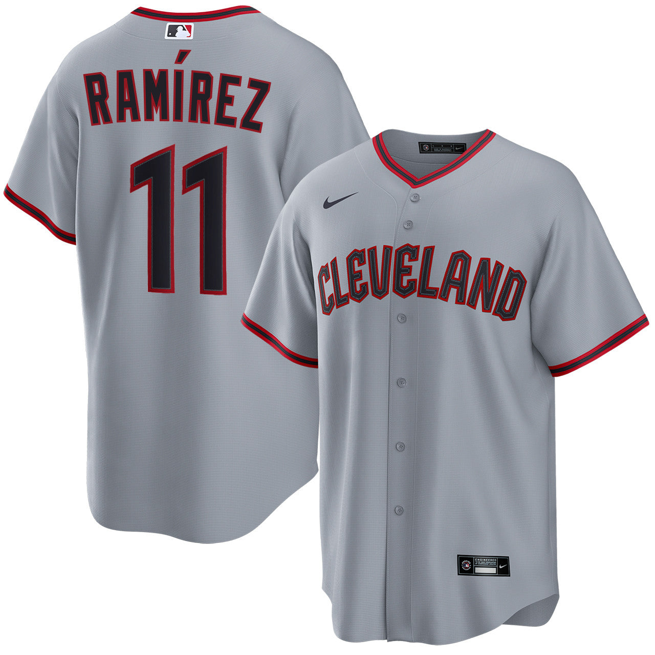 Jose Ramirez Cleveland Guardians 2026 Road Jersey - Grey