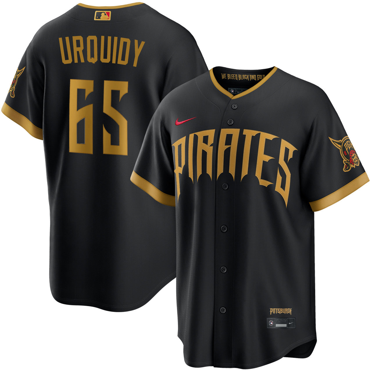 Jose Urquidy Pittsburgh Pirates 2026 City Connect Stadium Jersey - Black