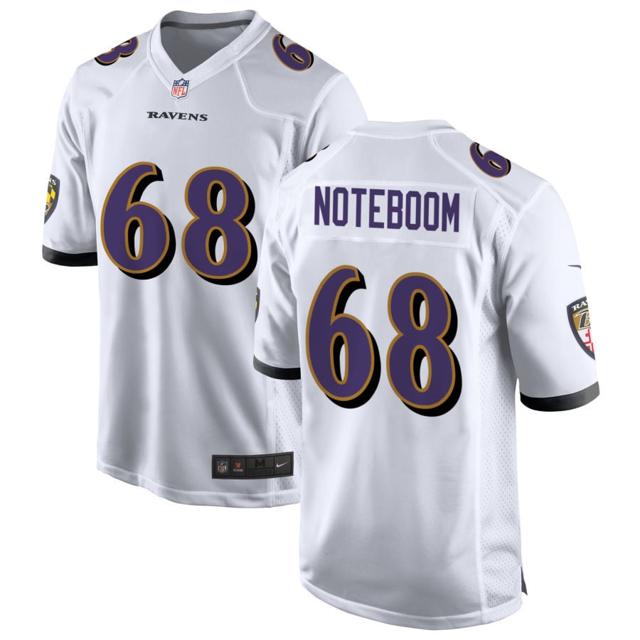 Joseph Noteboom Baltimore Ravens 2025 Game Jersey - White