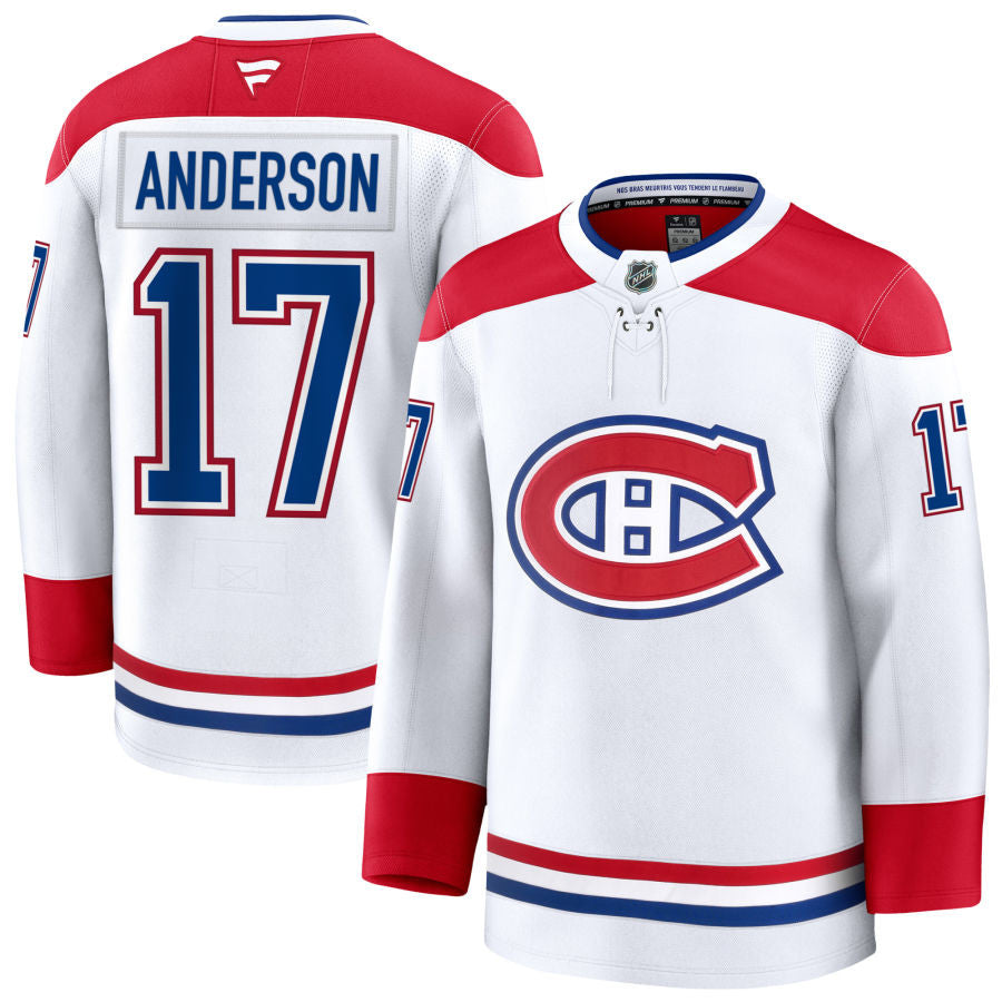 Josh Anderson Montreal Canadiens 2025 Away Jersey - White 1 Josh Anderson Montreal Canadiens 2025 Away Jersey - White