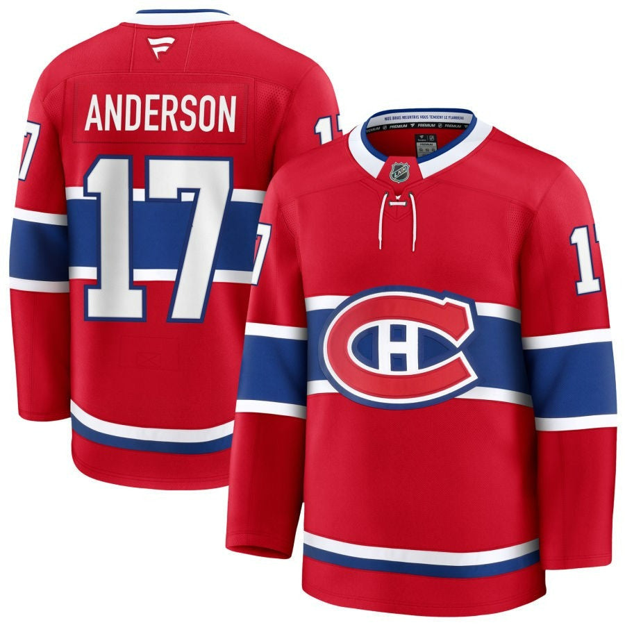 Josh Anderson Montreal Canadiens 2025 Home Premium Red Jersey 1 Josh Anderson Montreal Canadiens 2025 Home Premium Red Jersey