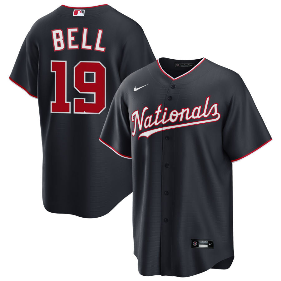 Josh Bell Washington Nationals 2025 Alternate Jersey - Navy