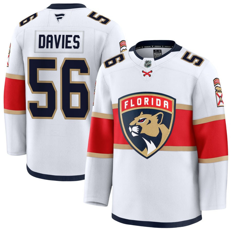 Josh Davis Florida Panthers 2025 Away Jersey - White 1 Josh Davis Florida Panthers 2025 Away Jersey - White