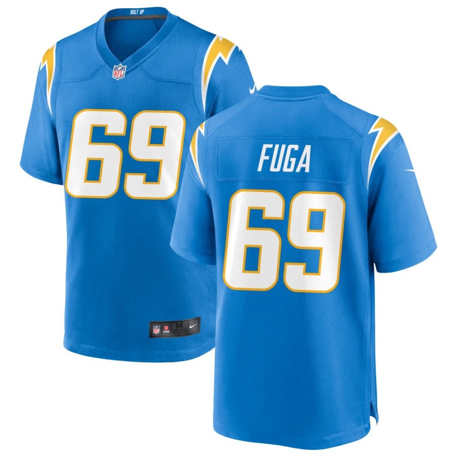 Josh Fuga Los Angeles Chargers 2025 Game Jersey - Powder Blue