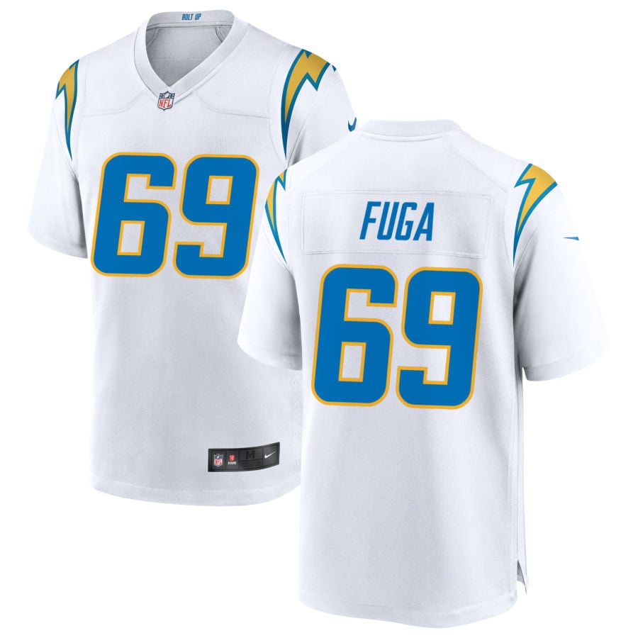 Josh Fuga Los Angeles Chargers 2025 Game Jersey - White