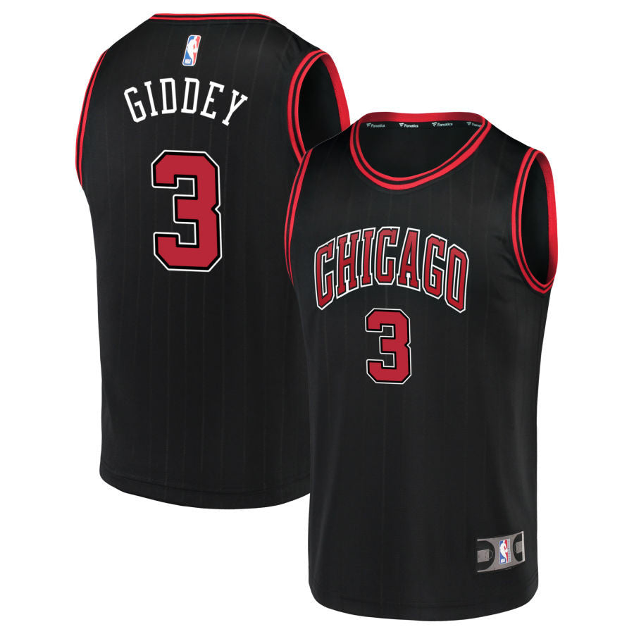 Josh Giddey Chicago Bulls 2025 Statement Edition Jersey - Black