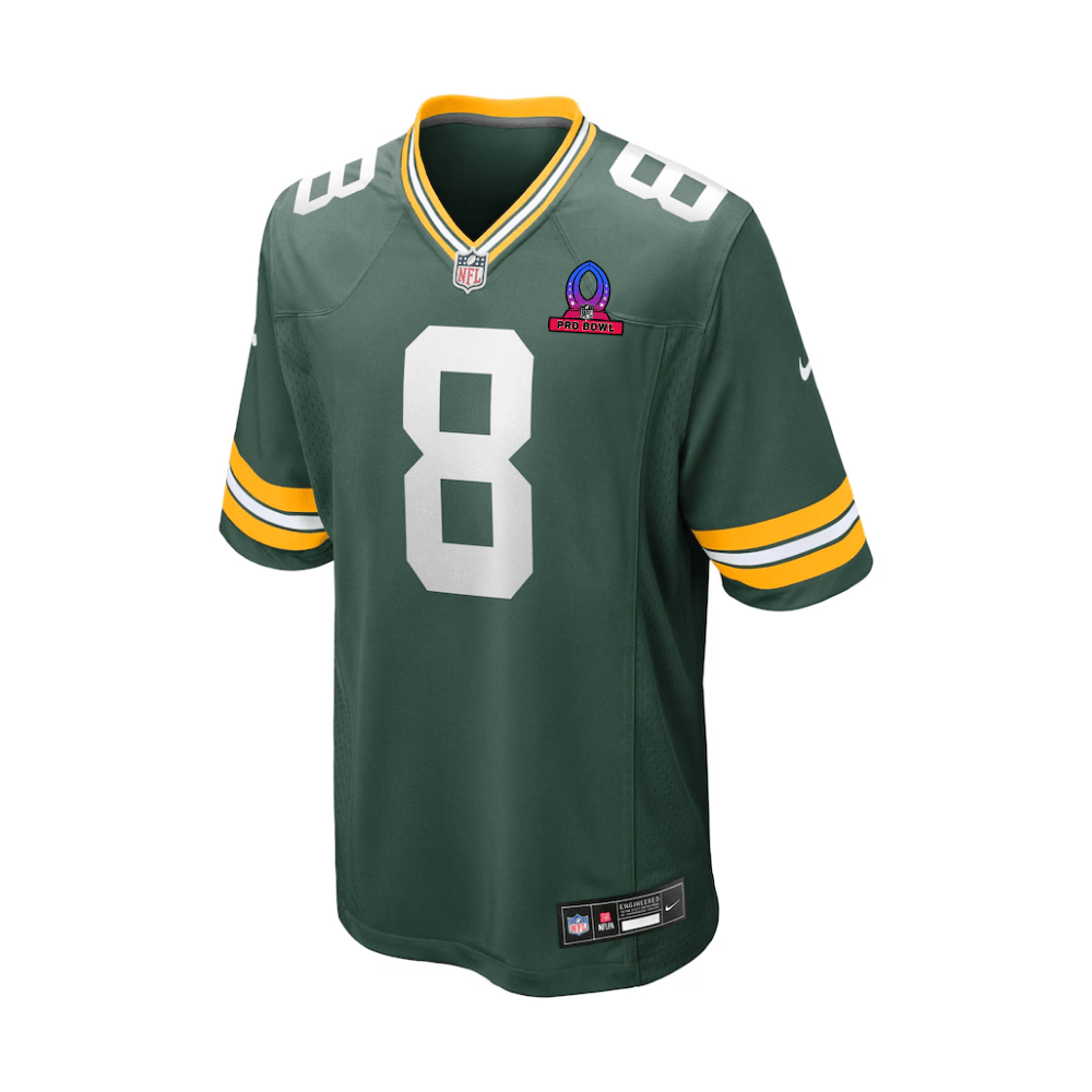 Josh Jacobs Green Bay Packers 2025 Pro Bowl Patch Game Men Jersey - Green - Image 2