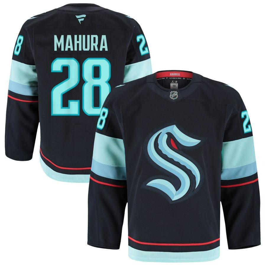 Josh Mahura Seattle Kraken 2025 Home Premium Jersey - Blue 1 Josh Mahura Seattle Kraken 2025 Home Premium Jersey - Blue
