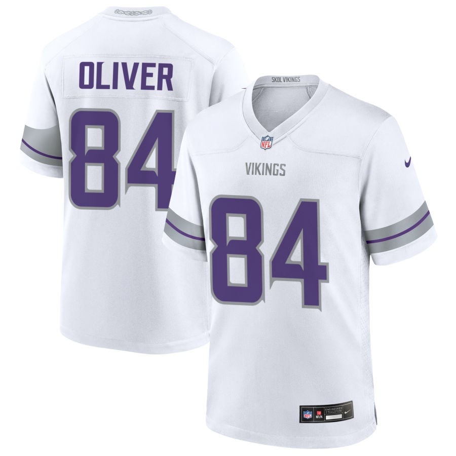 Josh Oliver Minnesota Vikings 2025 Alternate Game Jersey - White