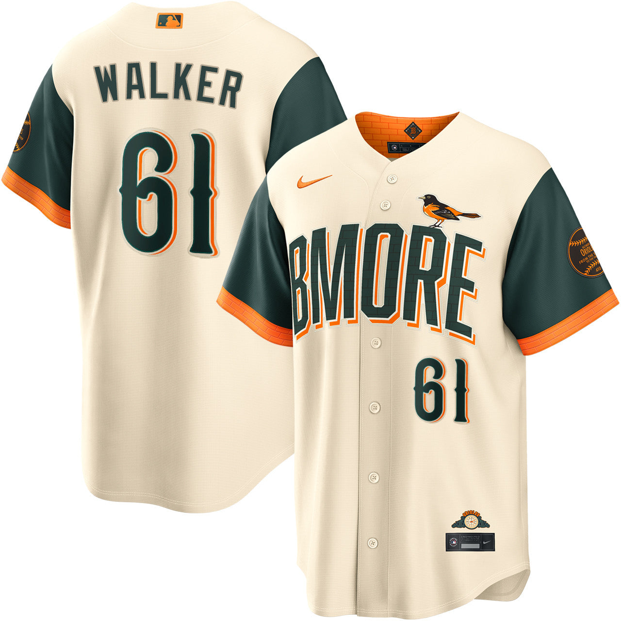 Josh Walker Baltimore Orioles 2026 City Connect Jersey - Cream