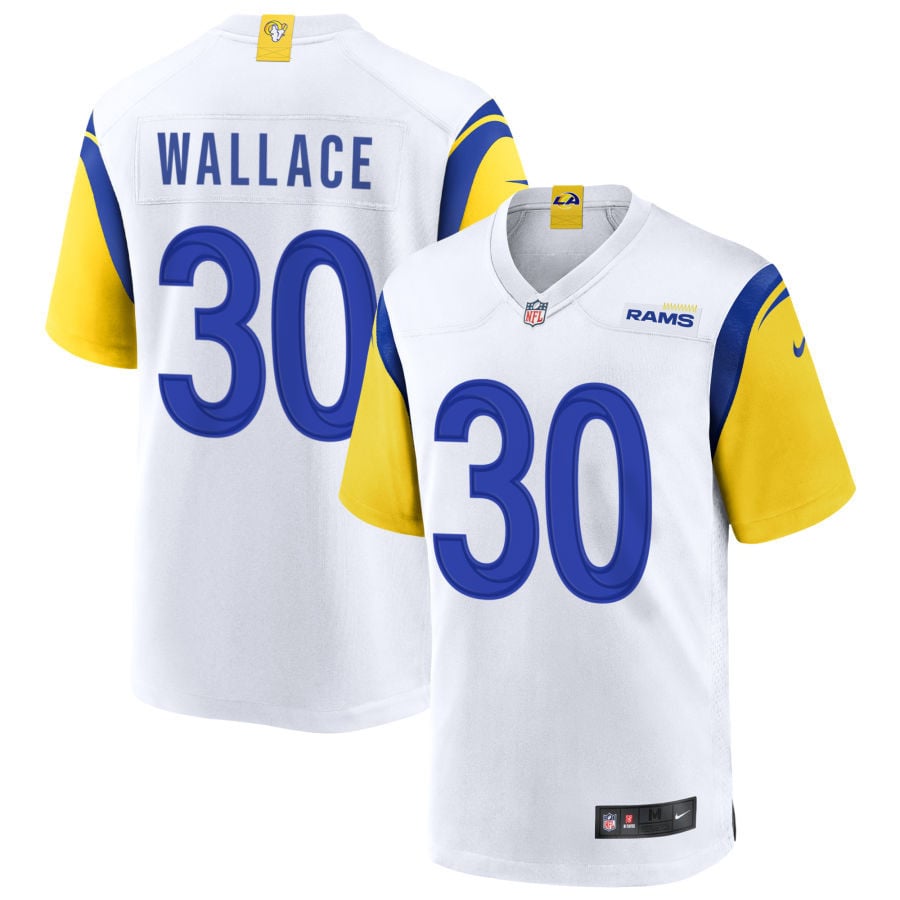 Josh Wallace Los Angeles Rams 2025 Alternate Jersey - White