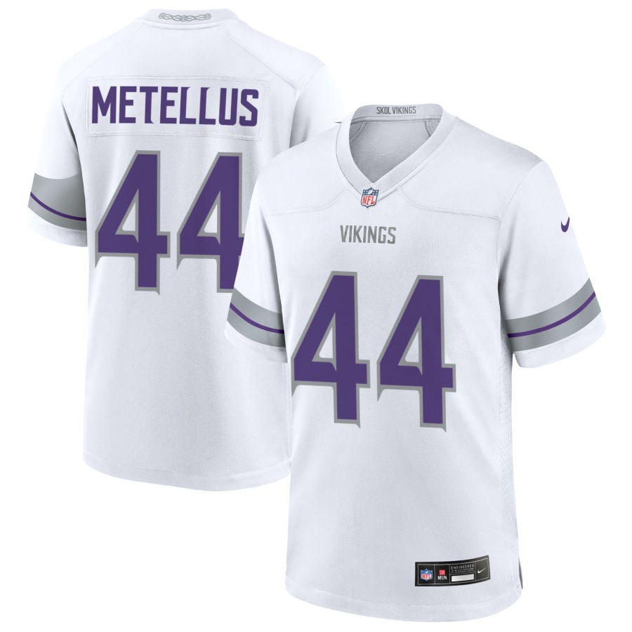 Joshua Metellus Minnesota Vikings 2025 Alternate Game Jersey - White
