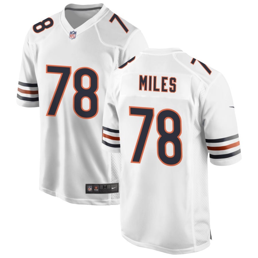 Joshua Miles Chicago Bears 2025 Game Jersey - White