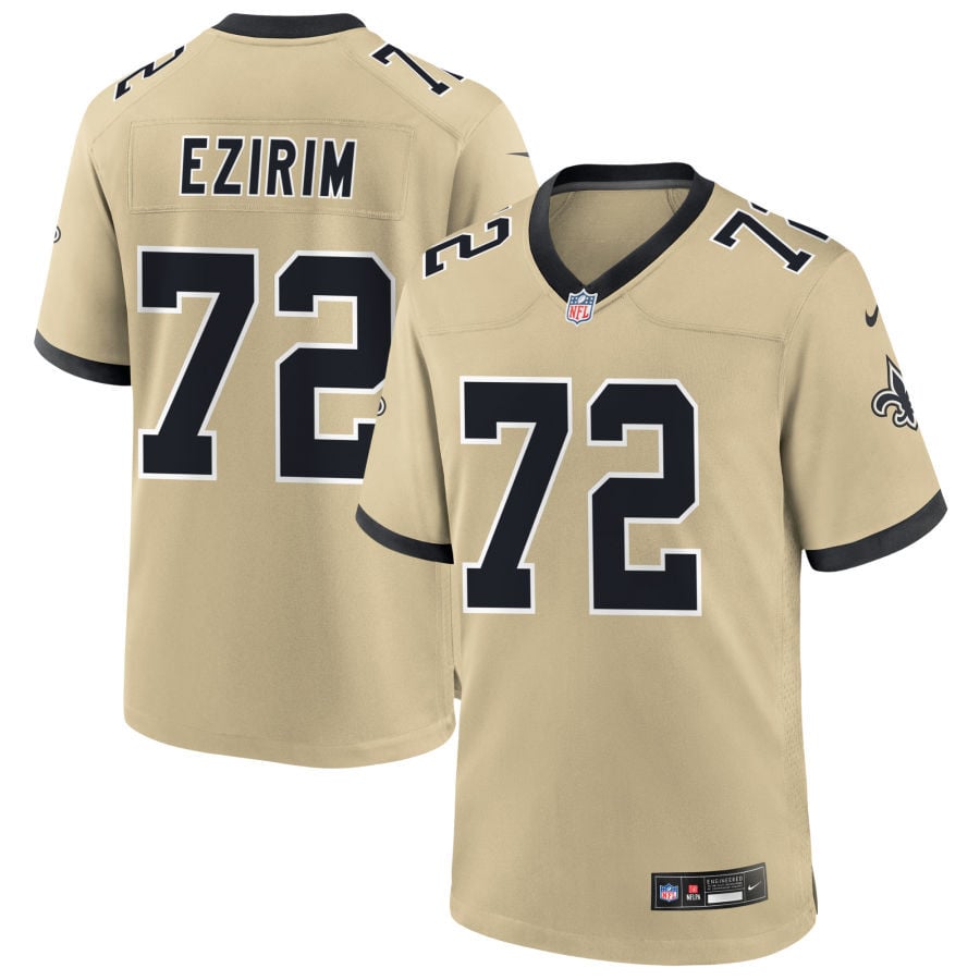 Josiah Ezirim New Orleans Saints 2025 Gameday Golds Alternate Game Jersey - Gold