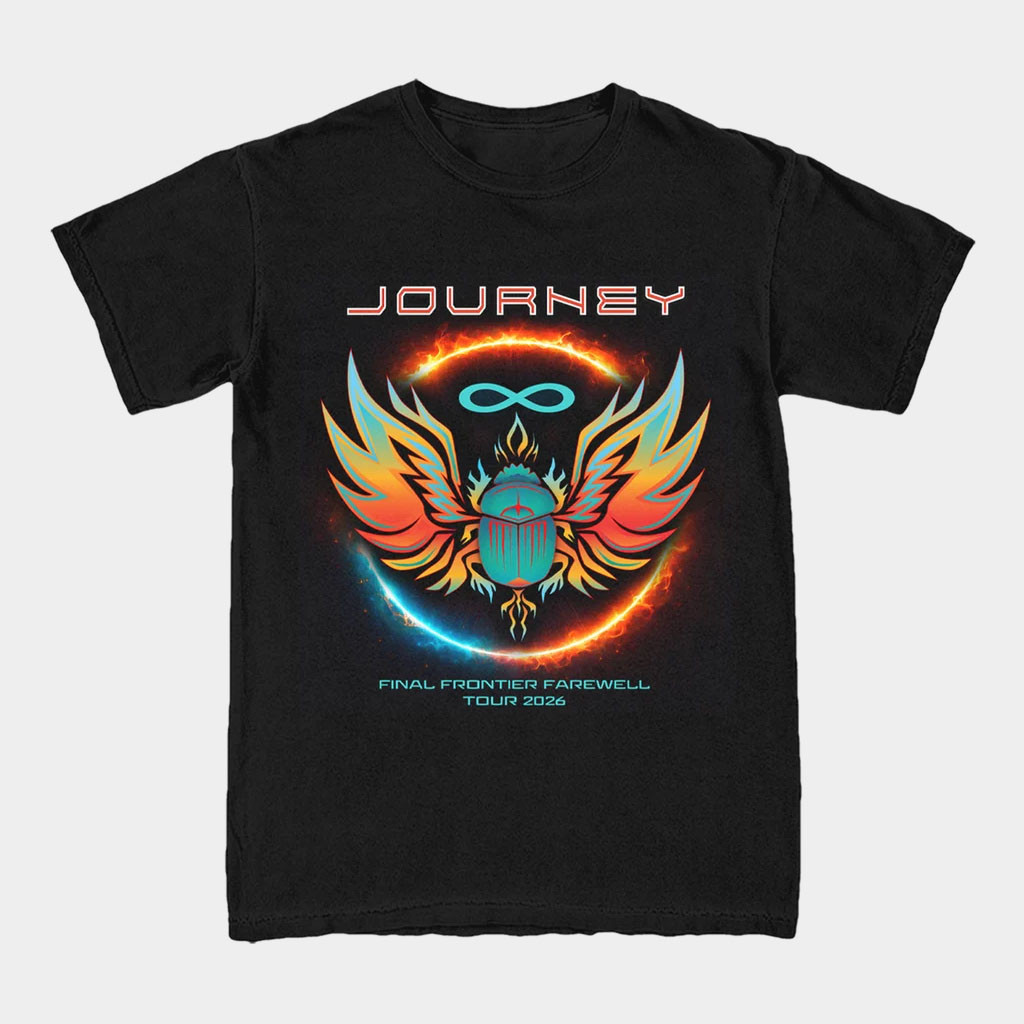 Journey Music Merch 2026 Eternal Flame Final Frontier Tour T-Shirt Gifts For Music Lovers