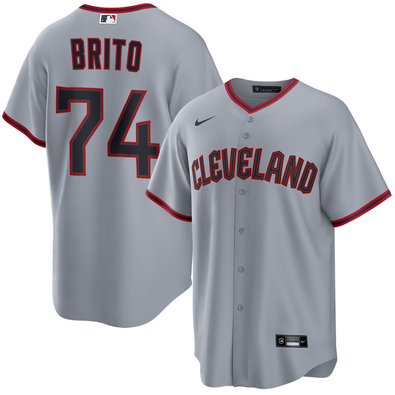 Juan Brito Cleveland Guardians 2026 Road Jersey - Grey