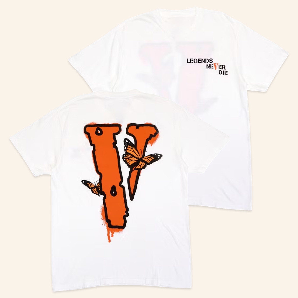 Juice WRLD Merch Juice WRLD x Vlone Butterfly T-Shirt Gifts For Rap Music Lovers
