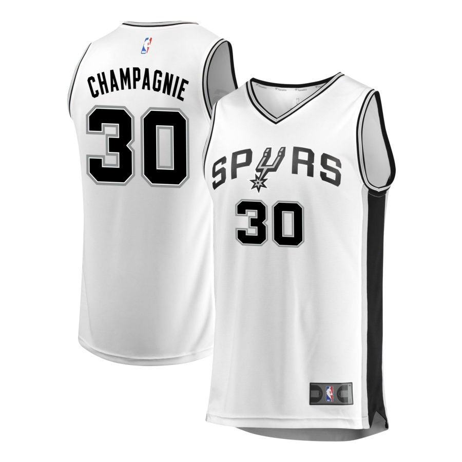 Julian Champagnie San Antonio Spurs 2025 Association Edition Fast Break Jersey - White