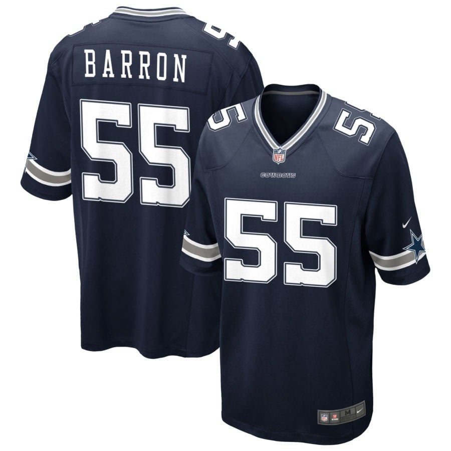 Justin Barron Dallas Cowboys 2025 Game Jersey - Navy