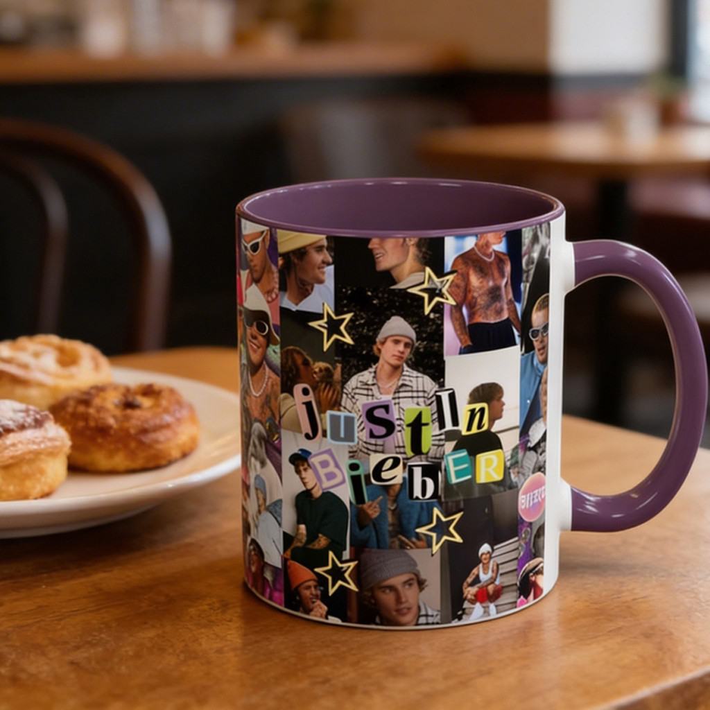 Justin Bieber Musical Artist Collage Coffee Mug Justin Bieber Coachella Merch Music Fan Gifts