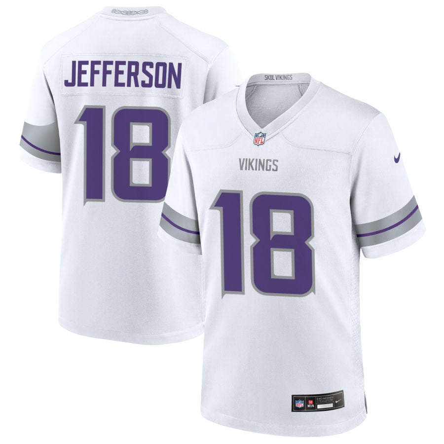 Justin Jefferson Minnesota Vikings 2025 Alternate Game Jersey - White