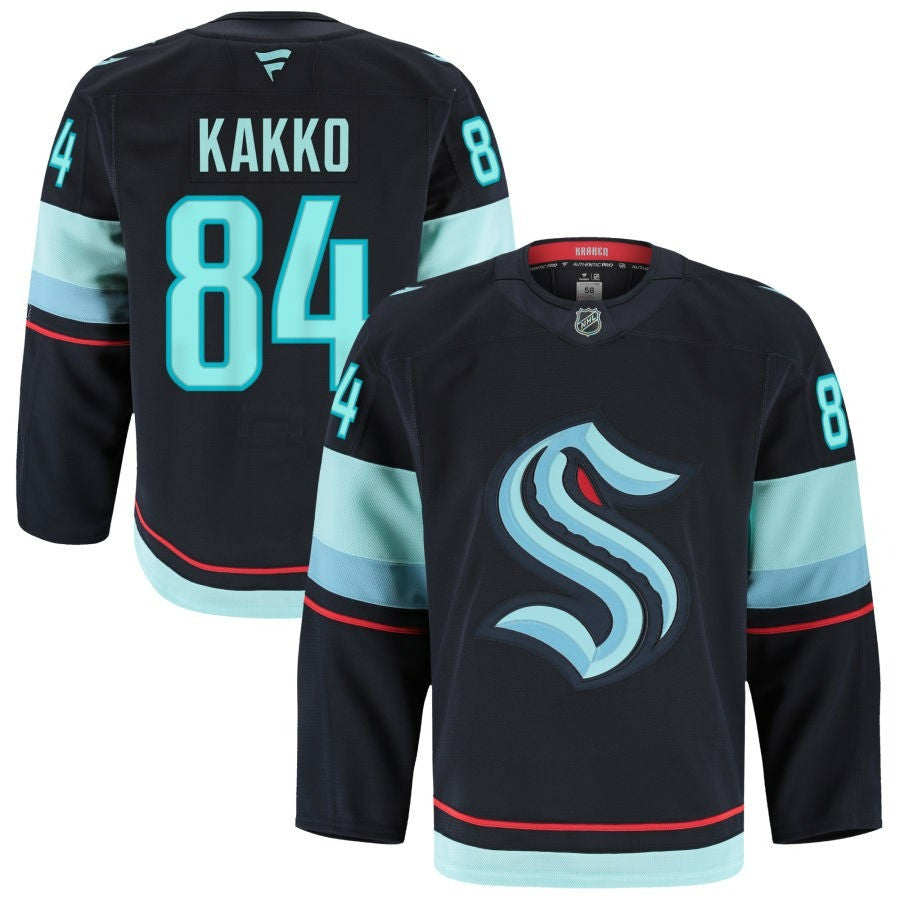 Kaapo Kakko Seattle Kraken 2025 Home Premium Jersey - Blue 1 Kaapo Kakko Seattle Kraken 2025 Home Premium Jersey - Blue