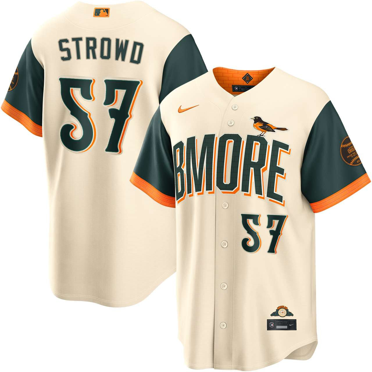 Kade Strowd Baltimore Orioles 2026 City Connect Jersey - Cream