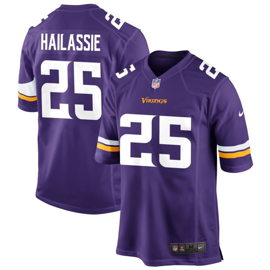 Kahlef Hailassie Minnesota Vikings 2025 Game Jersey - Purple