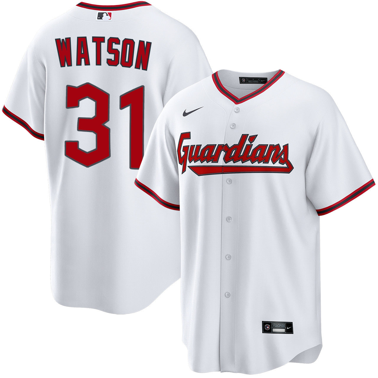 Kahlil Watson Cleveland Guardians 2026 Home Jersey - White