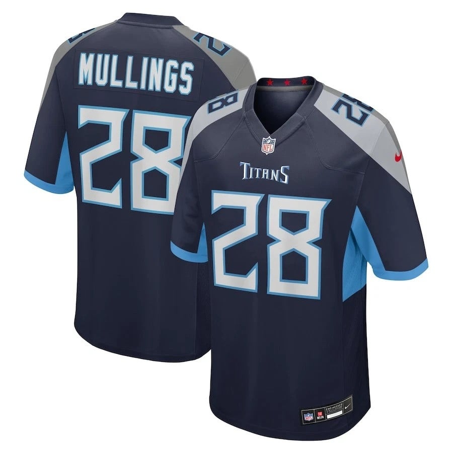 Kalel Mullings Tennessee Titans 2025 Game Jersey - Navy