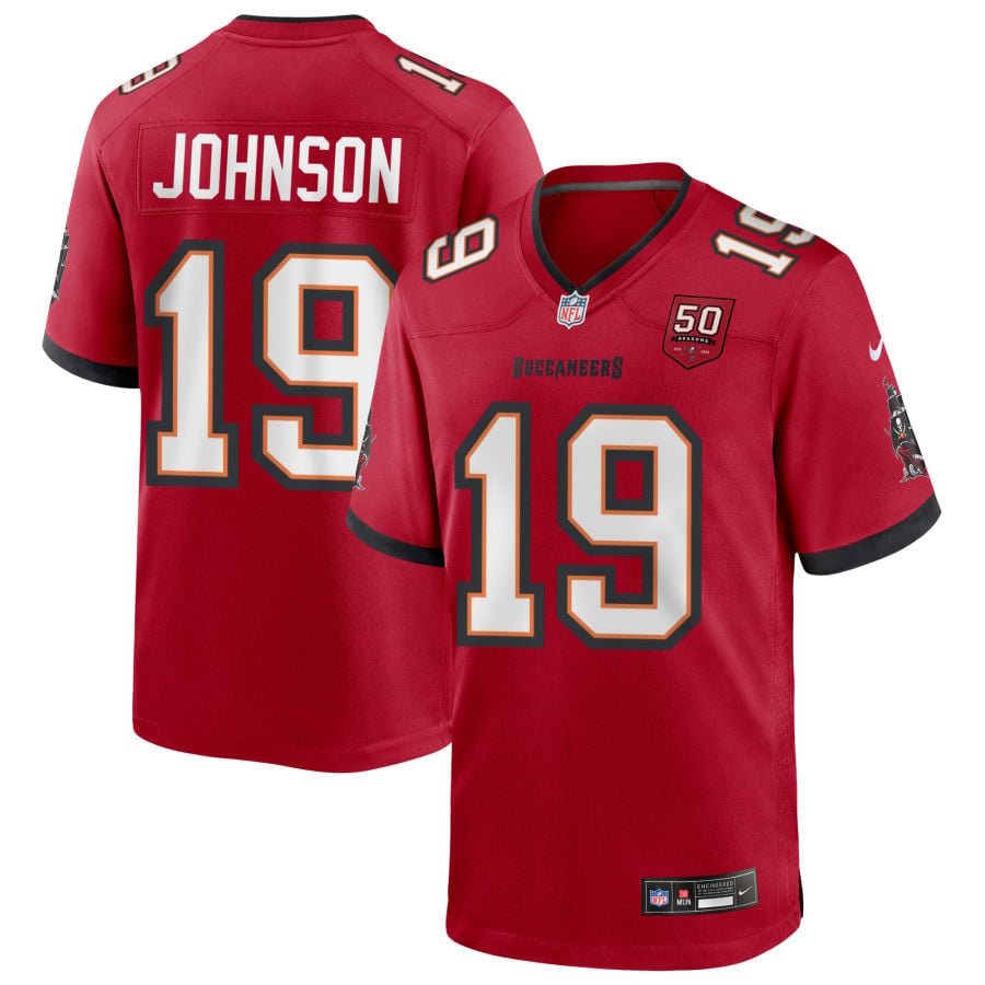 Kameron Johnson Tampa Bay Buccaneers 2025 50th Season Game Jersey - Red